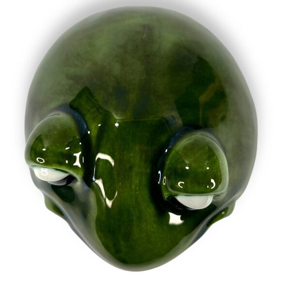 VTG Frog w Bowtie Ceramic Figurine Decor Anthropomorphic ARTIST SIGNED 4.5" EUC - Picture 11 of 16